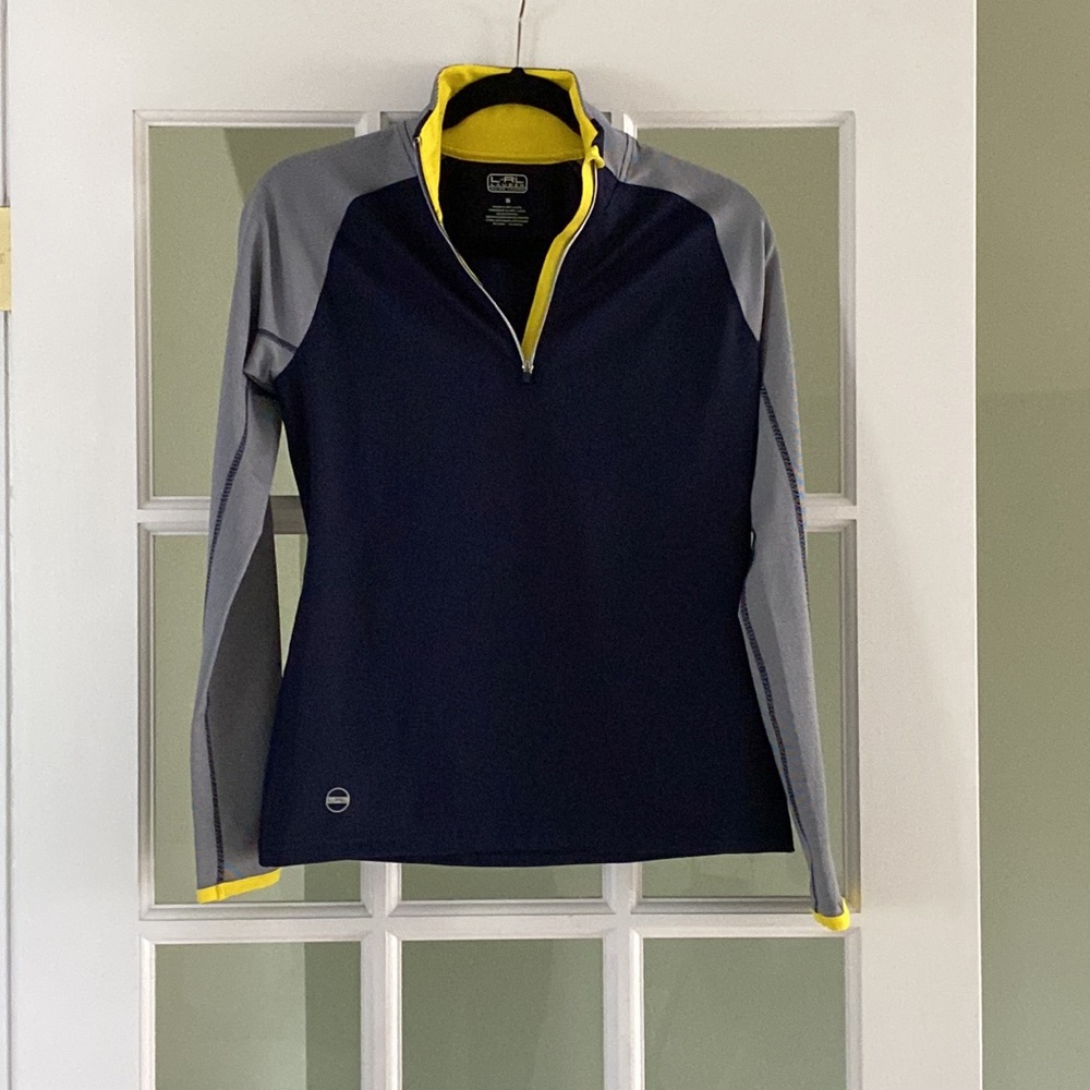 Ralph Lauren Navy 3/4 Zip Pullover Top Size Small Women